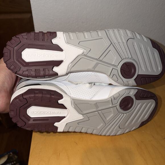 NEW BALANCE 650R MENS SIZE 13 WHITE BURGUNDY GRAY HIGH TOP COURT SNEAKER NEW - Picture 6 of 8